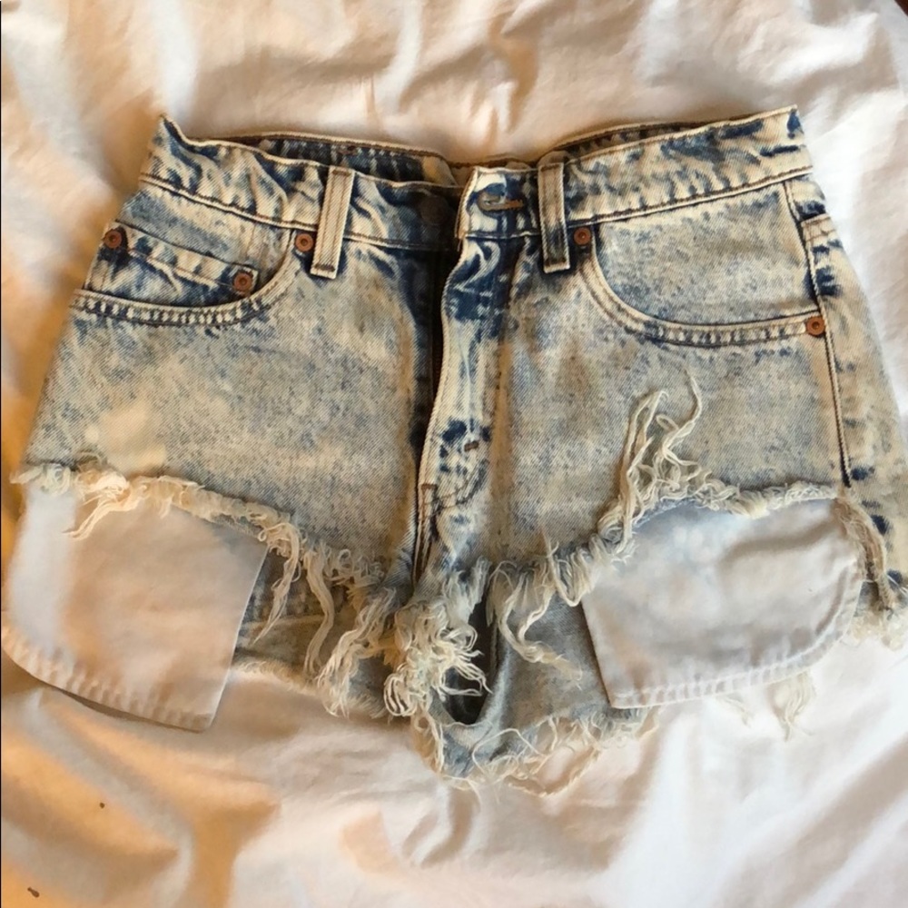 Vintage Levi’s denim acid wash cut offs shorts